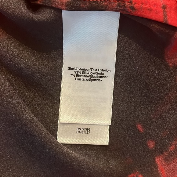 Donna Karan Abstract Print Silk Blouse Size S - Picture 5 of 5